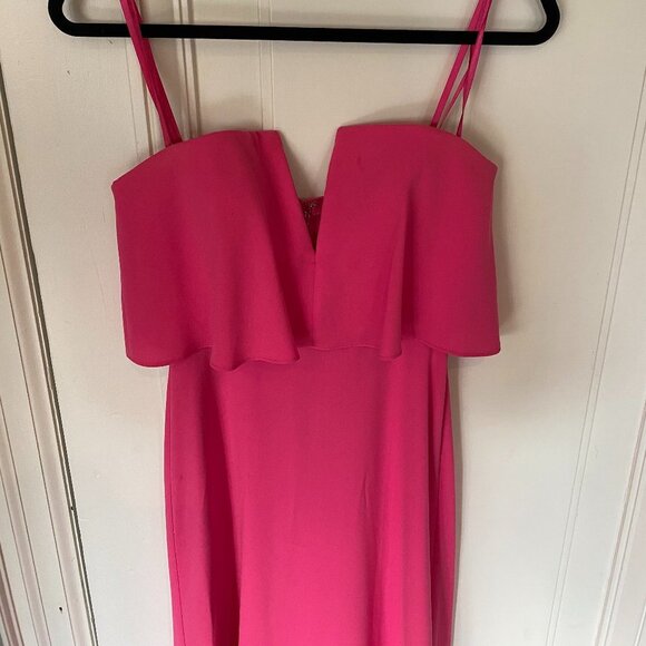Pink BCBGMAXAZRIA Strapless Maxi Dress - Picture 3 of 15